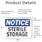 Signmission Sterile Storage, 10 in W x Rectangle, Vinyl Decal OS-2PACK-NS-D-710-L-18465 - alternate 2